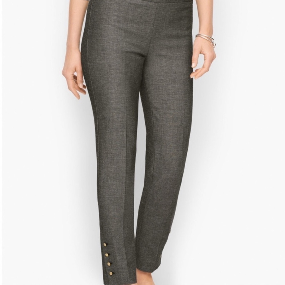 Talbots Gray Chatham Plus Size Ankle Pant Size 14